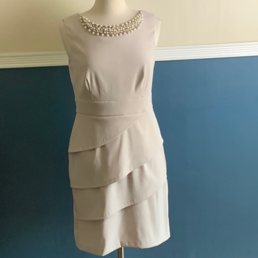 Connected apparel ivory dress